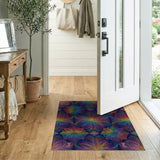 Vibrant Rainbow Mandala Area Rug