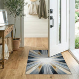Multi-color and Patterns Radiant Sunburst Geometric Area Rug
