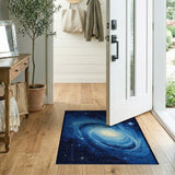 Spiral Galaxy Cosmic Blue Area Rug