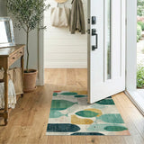 Abstract Fish School Multi-Color Area Rug