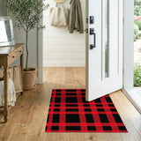 Black and Red Buffalo Check Area Rug