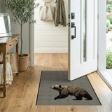 Geometric Bear Plaid Area Rug