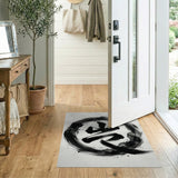 Zen Dragon Kanji Enso Area Rug
