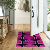 Pink Neon Book Marquee Area Rug