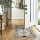 Geometric Evil Eye Area Rug