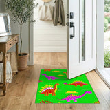 Playful Dinosaur Cartoon Kids Area Rug