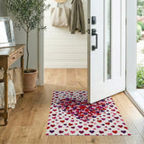 Scattered Hearts Multi-Color Area Rug