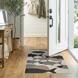 Grey Fish Silhouette Coastal Area Rug