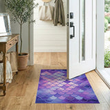 Purple Watercolor Scales Area Rug