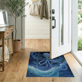 Mystic Octopus Blue Area Rug