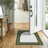 Ornate Emerald Arch Persian Area Rug