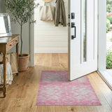 Hot Pink Zebra Wave Area Rug