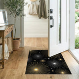 Gold Silver Fireworks Burst Area Rug