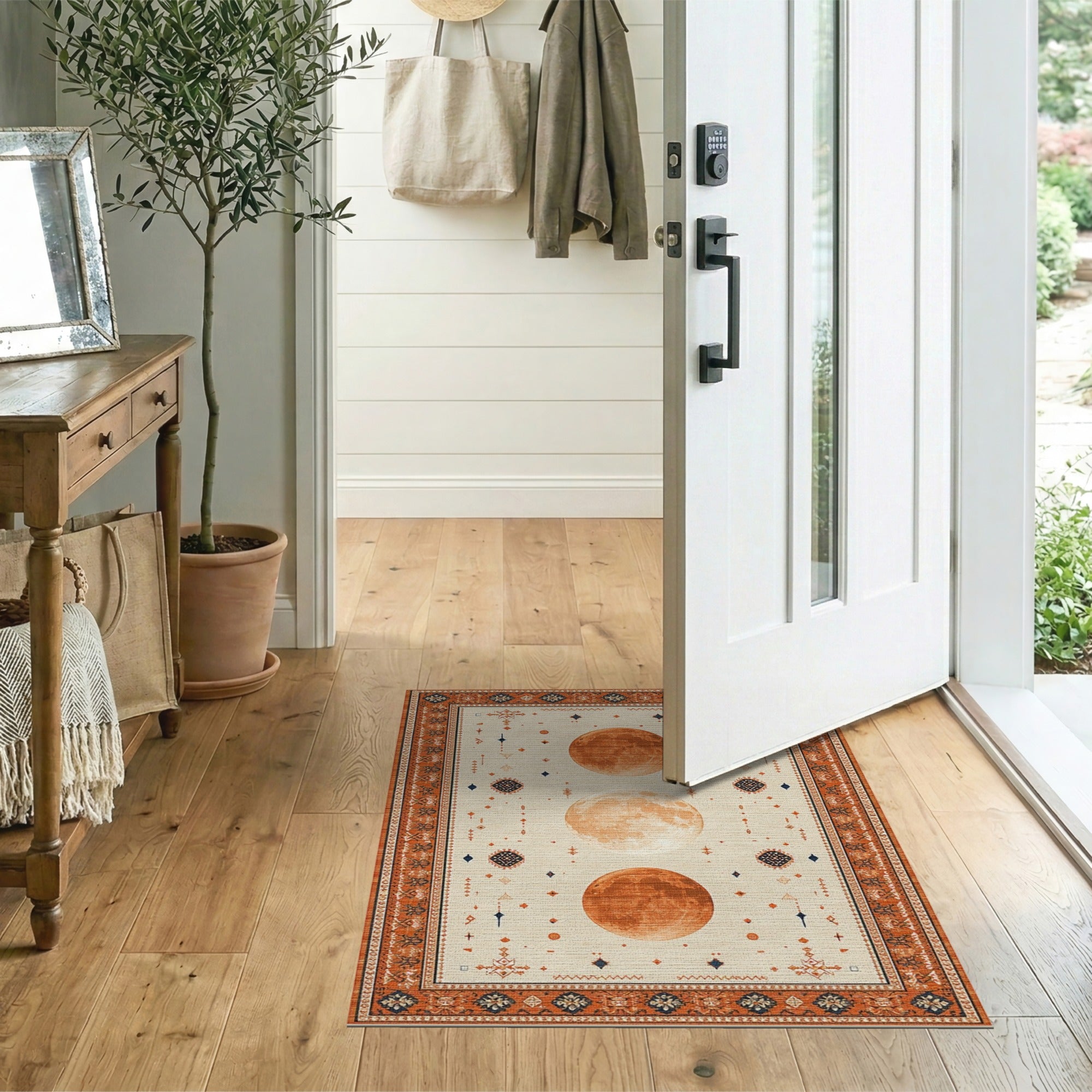 Terracotta Moons Heritage Tribal Rug