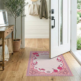 Whimsical Pink Pumpkin Harvest Rug