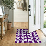 Purple Geometric Triangle Area Rug