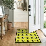 Playful Yellow Bee Pattern Area Rug