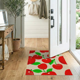 Red Cherry Fruit Pattern Area Rug