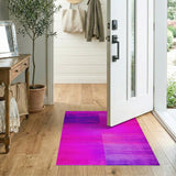 Vibrant Pink to Purple Gradient Abstract Area Rug