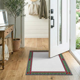 Cherry Polka Dot Border Area Rug