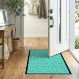 Sunny Teal Gingham Sun Rug