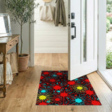 Explosive Red Splatter Multi-Color Area Rug