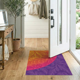 Vibrant Fern Leaf Gradient Area Rug