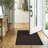 Bold Black Plaid Geometric Area Rug