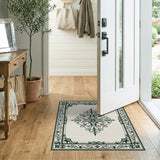 Ornate Green Medallion Persian Rug