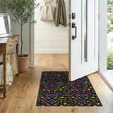 Vibrant Neon Tribal Area Rug