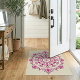 Elegant Pink Mandala Area Rug