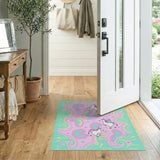 Whimsical Unicorn Swirls Area Rug
