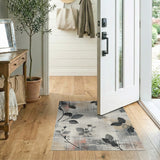 Distressed Vintage Leaf Area Rug
