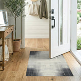 Black White Halftone Dot Gradient Area Rug