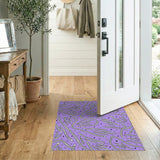 Purple Tribal Serpent Area Rug