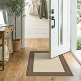 Ornate Heritage Tribal Border Area Rug