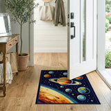 Pixel Art Solar System Area Rug
