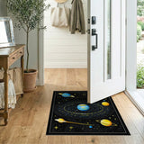 Retro Pixel Solar System Area Rug