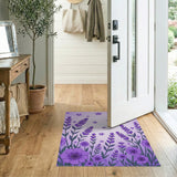 Purple Lavender Garden Floral Area Rug