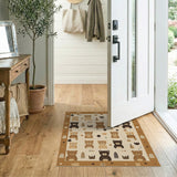 Whimsical Brown Bear Kids Cartoon Rug