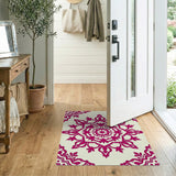 Elegant Pink Mandala Persian Area Rug
