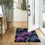 Ethereal Purple Orchid Smoke Area Rug