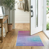 Vibrant Ombre Rainbow Gradient Area Rug
