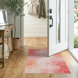 Pink Blush Pink Abstract Watercolor Area Rug