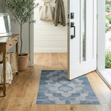 Geometric Modern Blue and Teal Blue Teal Geometric Modern Area Rug