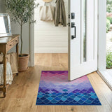 Multi-color and Patterns Mermaid Scales Gradient Area Rug
