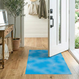 Blue and Teal Abstract Area Fluid Blue Waves Abstract Area Rug