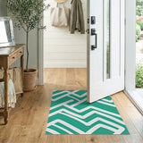 Teal Geometric Maze Area Rug