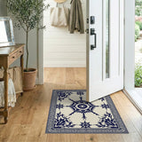 Navy Blue Star Medallion Persian Rug