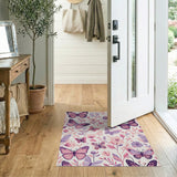 Pink Whimsical Pink Butterfly Floral Area Rug
